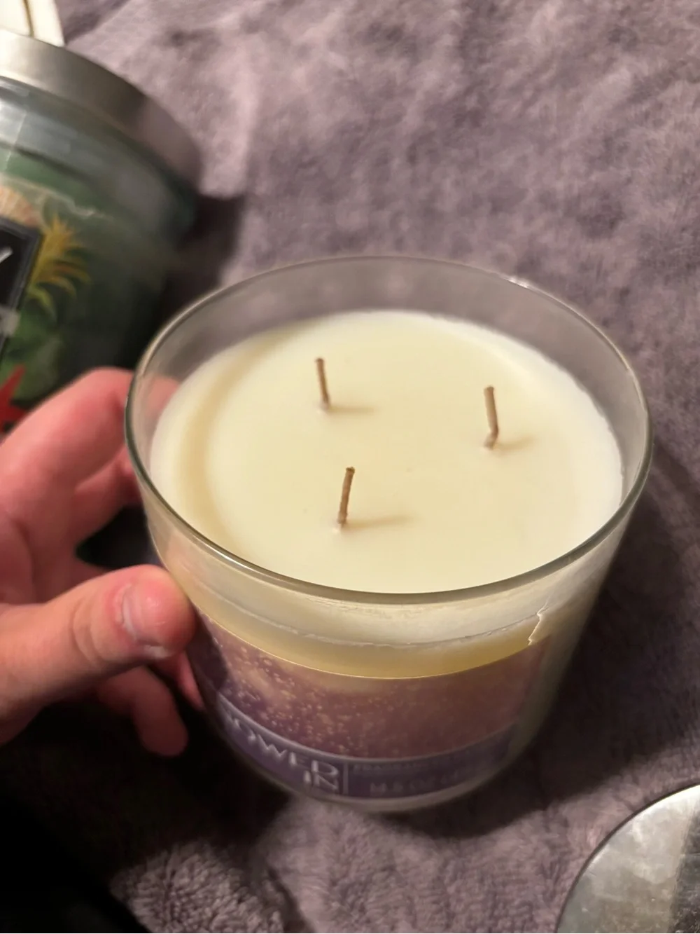 New never used Snowed In Fragranced Candle - White